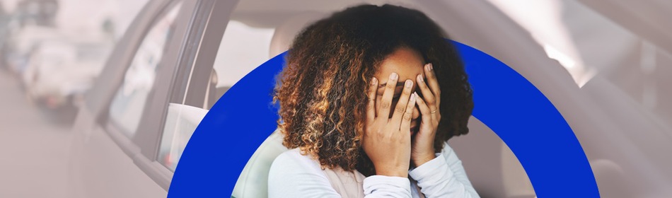 Vrouw in een auto