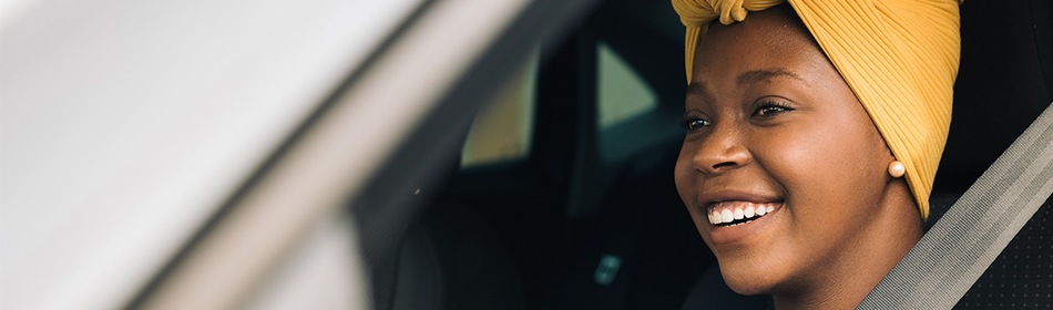 Vrouw in een auto