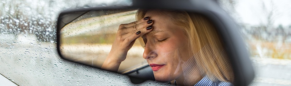 Vrouw in een auto