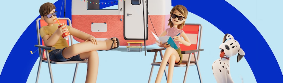 Op vakantie met de caravan en de hond