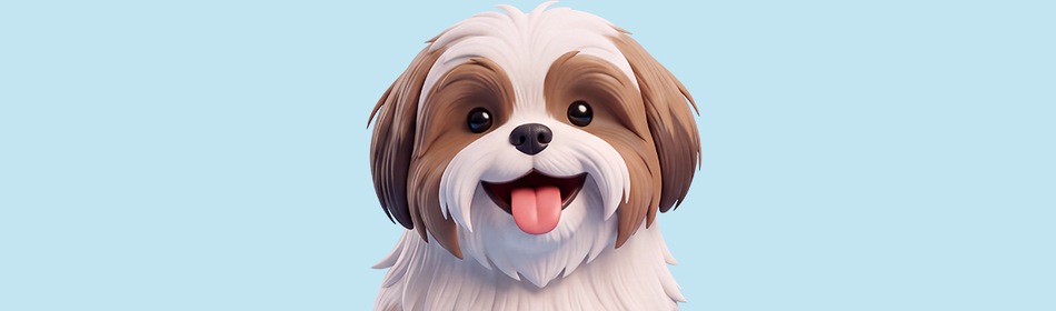 Shih tzu in het gras