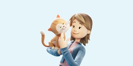 Rode kat met Roos