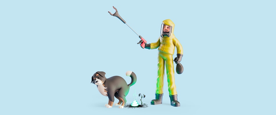 Medicijnresten in uitwerpselen van hond