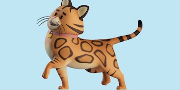 Kat met een panterprint