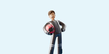 Matthijs met helm