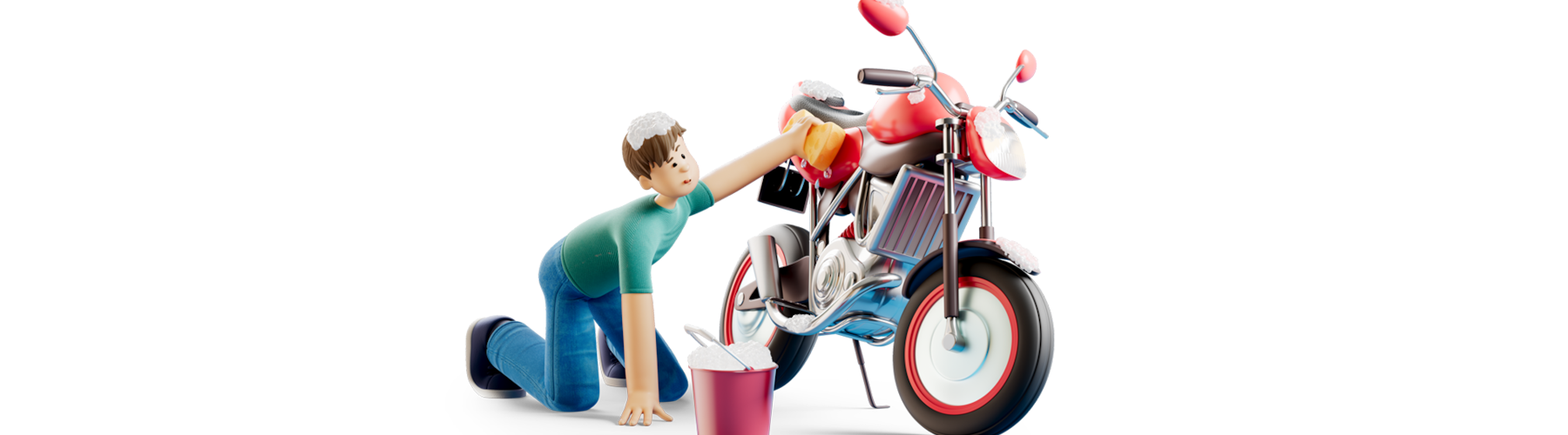 Matthijs wast een motor