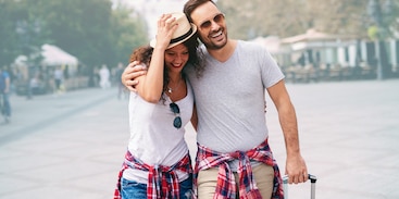 Man en vrouw op vakantie