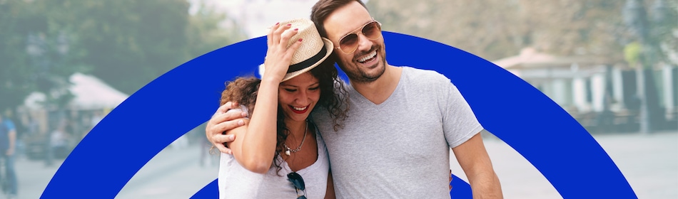 Man en vrouw op vakantie