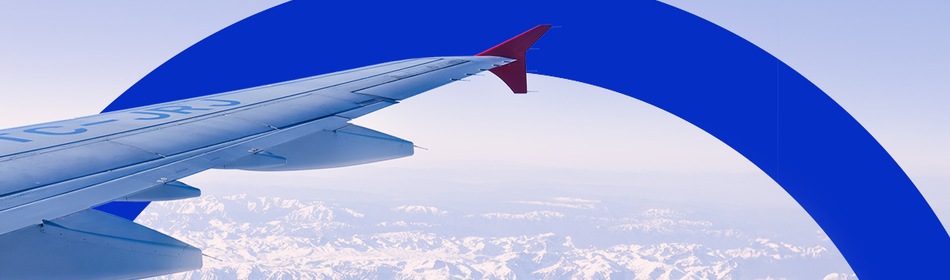 Vleugel van een vliegtuig