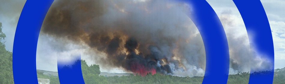 bosbrand bij strand