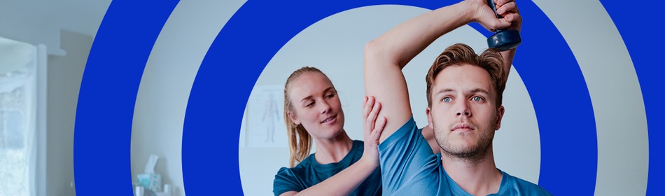 man krijgt fysiotherapie